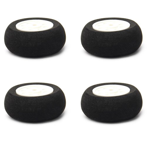 MroMax RC Airplane Wheels 1.57" Dia,4Pcs Foam Wheel Replacement for DIY RC Model Plane Aircraft