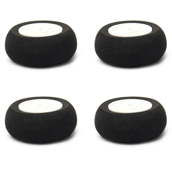 MroMax RC Airplane Wheels 1.57" Dia,4Pcs Foam Wheel Replacement for DIY RC Model Plane Aircraft