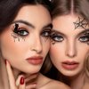 20 Pairs of Halloween Eye Shadow Temporary Tattoo Stickers Eyeliner Decals Face Eye Makeup Stickers for Women Girls Halloween Masquerade Party