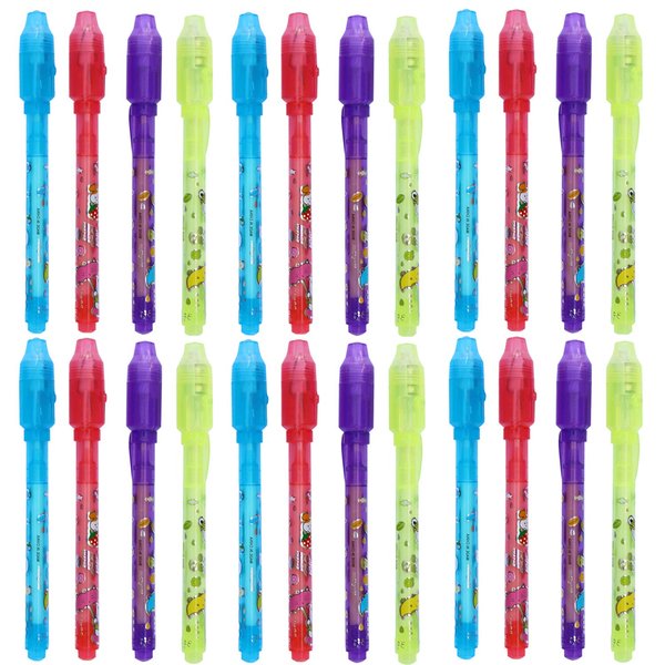 VOVRU 24 Pack Invisible Ink Pen with Purple Light 2020 Upgraded Spy Pen Secret Message Magic Markers Children's Day Gift Student Gift from Teacher for Boys Grils Kids Birthday Party Favor