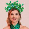 GORTIN Light up St Patrick's Day Headband LED Shamrock Hair Band Green Irish Headband Rave Party Costume Headwear Hair Accessories for Women and Girls