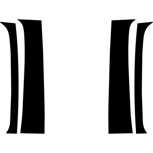 Rvinyl Pillar Post Window Trim Compatible with Dodge Ram 1994-2001 (Club/Crew/Extended Cab) - Gloss (Black)