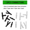 Windshield Washer Hose Kit - 4 Meter Universal Washer Fluid Hose with 12 Pcs Hose Connectors, Suitable for Most Windshield Washer Nozzle Installation, Connect Car Water Pump and Nozzles