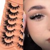 Yasnai Cat Eye Lashes False Eyelashes Volume Lashes Wispy Fake Lashes Natural Eyelashes 7 Pairs Pack 9D