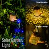 Solar Watering Can with Cascading Lights, Water Can Solar Lights Garden Decorative, Solar Waterfall Lights Outdoor Waterproof, Hanging Solar Lantern, Solar Yard Decor, Metal Solar Powered Kettle