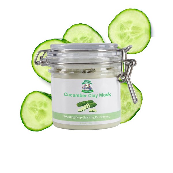 Princess Pippa's Place Cucumber Kaolin Clay Mask- Moisturizing Cucumber Mask for Face Pore Reducing & Deep Cleansing-Detoxifying Clay Face Mask- Anti Aging & Acne Mask Treatment (8.8 Oz)