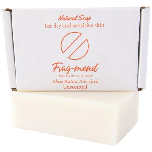 Frag-mend Men’s Natural & Vegan Cold Process Bar Soap Made from Natural Oils Moisturizing for Face & Body - No Harmful Chemicals For All Skin Types - Olive Oil, Charcoal, Shea Butter 3 Pack