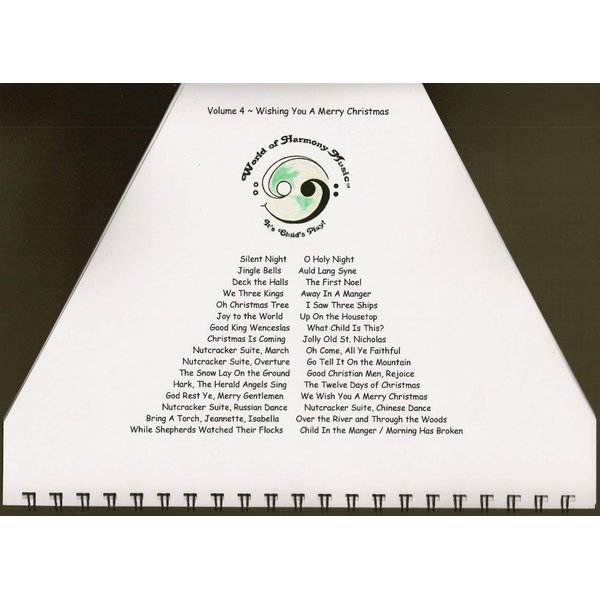 World of Harmony Music; Wishing You a Merry Christmas ~ Christmas Music Book for Zither, Yerbonitsa, Lap Harp, Plucked Psaltery, Cymbala
