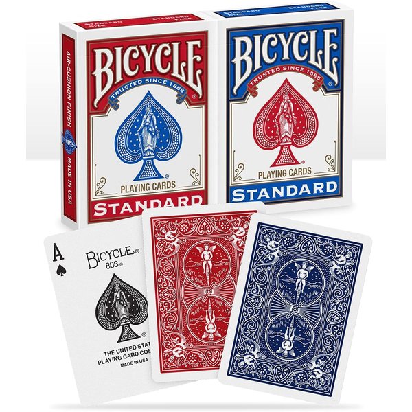 Bicycle Playing Cards - Poker Size - 2 Pack, RED & BLUE