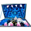 Power Beast Dungeon Mimic Chest Dice Storage Box with Glass Eye, Miniatures and Dungeons and Dragons Accessories, D&D Gift, DND, Dungeon Master, Holds up to 5 Sets of Polyhedral Dice. RPG Game. (BLUE)
