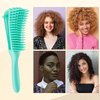 Seddy Detangling Brush for Curly Hair with Revolutionary Design|Painless Detangling for Frizz-Free Curls |Tangle-Free | Gentle Styling Tool for Effortless Curls | PINK|BLACK|GREEN (Green)