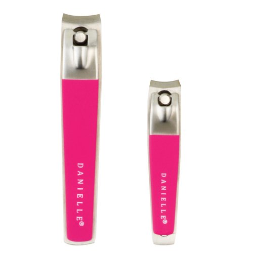 Danielle, Creations Soft Touch Stainless Steel Duo Nail Clippers Set, Pink, 0.0353 Ounce