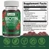YumVs Biotin Gummies 5000mcg - Luscious Raspberry Flavor - Thicker Faster Hair Growth Gummies for Women or Men - Hair, Skin & Nails Vitamins - Hair Gummies - Vegetarian Biotin Supplement (60 Ct., 2pk)
