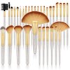 Makeup Brushes, VANDER 32PCs Professional makeup brush set, Premium Synthetic Fiber Make up Brushes for Foundation Powder Concealers Eyeshadow Eyeliner,Champagne