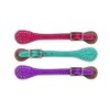 Showman Youth Glitter Leather Spur Straps (Pink)