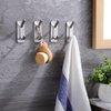 Taozun Towel Hook - Self Adhesive Hooks Bathroom Hooks Stainless Steel Robe Coat Hook 4-Packs