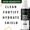 Andre Seals Men’s Face Wash | Activated Charcoal Deep Cleanse Facial Cleanser | Hydration with Organic Aloe & Coconut | Non-Drying, Skin-Safe | All Ages & Skin Types