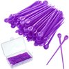 180 Pieces Brush Roller Pick Plastic Roller Pick Hair Curler Roller Pin for Hair Curling Styling Accessories for Christmas Valentine's Day Present(Purple)