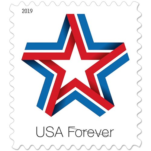 Star Ribbon 100 Forever First Class Postage Stamps