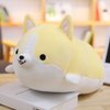 Levenkeness Corgi Dog Plush Pillow, Soft Cute Shiba Inu Akita Stuffed Animals Toy Gifts (Yellow, 11.8 in)