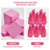 1080 Pcs Pink Lint Free Nail Wipes, Soft Lint Free Cotton Pads Square - Super Absorbent Lint Free Wipes For Eyelash Extensions, Nails, Lash Glue - Includes 10 Pink Nail Clips for Added Convenience