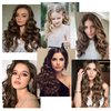 Heatless Hair Curler, Black Satin Covered Heatless Hair Curlers for Overnight Curls Flexi Rods for Heatless Curls to Heat Hair Curlers to Sleep In, Curling Rod Curlers for Straight Short Hair 6Pcs