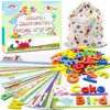 Spelling Matching Letter Games Uppercase Lowercase Learning Educational Toys and Gift for2 3 4 5 6 Years Old Boys & Girls Preschool Learning Activities,Wooden Letters Alphabet Flash Cards for Toddlers