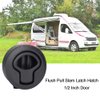 ADrivWell 2Pcs Black Plastic Slam Latch Flush Door Pull Latch for Boat Deck Hatch Flush Door Pull Latch