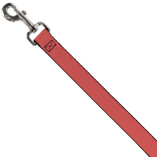Dog Leash Solid Salmon Orange 4 Feet Long 0.5 Inch Wide