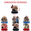 6Pcs Party supplies set Honeycomb Centerpieces Double Sided Table Topper for birthday party decoration (Wrestling)