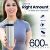 Aqua Gauge Stainless Steel Thermal Bottle, 600 mL, Digital Temperature Display, 4 Colors (Silver)