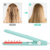 Mini Hair Straightener Ceramic Tourmaline Plate Flat Iron Curler Small Lightweight Portable Hair Styling Straightening Plate Curling Iron with Quick & Easy Heating for Women Girls(Matcha Green)