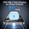 i Phone 16 Pro Max Charger Fast Charging,i Phone 16 Fast Charger Wall Charger Block with 8FT USB C Cable Cord for i Phone 16/16 Pro/16 Pro Max/16 Plus/i Phone 15 Pro/15 Pro Max/,iPad Pro/Air, Blue