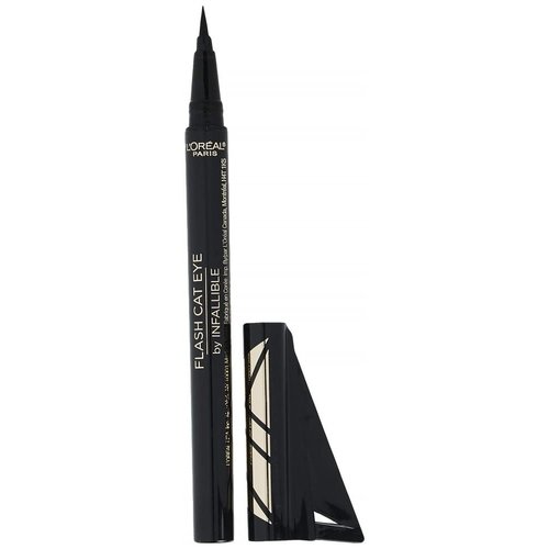 L'Oreal Paris Makeup Infallible Flash Cat Eye Waterproof Liquid Eyeliner, Black, 0.44 oz.