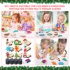 Blueweenly 84 Pcs DIY Wood Christmas Craft Magnets Set for Kids Christmas Day Craft Christmas Wooden Ornaments Unfinished Wood Slices in 9 Styles Wooden Ornaments to Paint Christmas Crafts for Kids