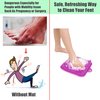 Shower Foot Cleaner Scrubber Massager, Foot Pain Tired Feet Relaxing Acupressure Mat with Non-Slip Suction Cups and Cleaning Bristles, Increase Circulation, Exfoliation (Lavender, 9.5 x 9.5 Inches)