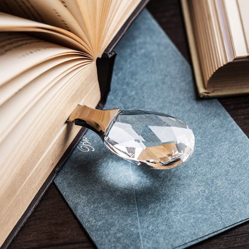 MJM Store Elegant Metal Letter Opener with Gift Box - Beautiful Letter Cutter with Diamond-Styled Grip - Stylish Enveloper Opener - Real Crystal Handle without Sharp Edges, A Great Gift