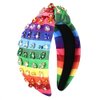 Rainbow Headbands for Women Pride Headband Colorful Pride Heart Flag Win Gesture Knotted Headband Rhinestone LGBTQ Hairband Bisexual Gay Pride Rainbow Accessories Outfits Party Favors (Rainbow A)