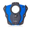 Colibri Premium Cut Cigar Cutter - Ergonomic Stainless Steel, Double Guillotine Style Spring-Loaded Straight Cut Blade, Ideal for up to 62+ Ring Gauge - Gift for Cigar Enthusiasts (Black & Blue)