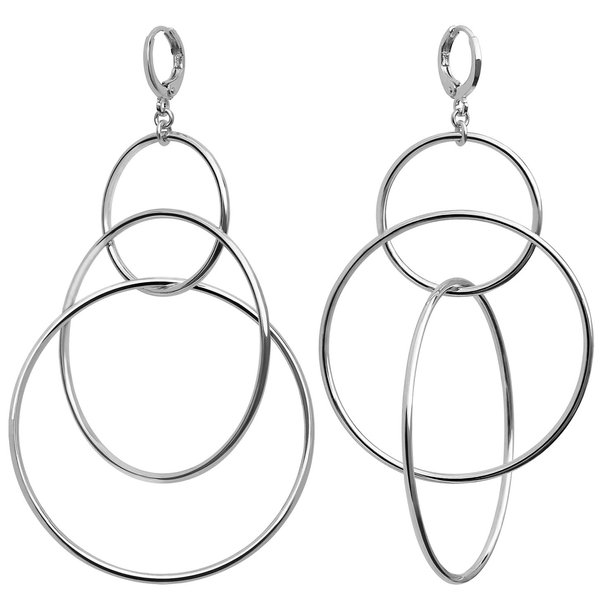 Women's Fashion Hoop Earrings,Silver Plated Drop & Dangle Earrings for Women, Serial Circle Aesthetic Earrings Jewelry for Women Girls