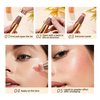 MAEPEOR Liquid Highlighter Stick Rose Cream Liquid Highlighter Wand Smooth and Lightweight Blendable Liquid Highlighter Stick With Cushion Applicator (5# Rose)