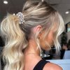 CAKURE Pearl Hair Ties Grey Rhinestone Ponytail Holder Elastic Hair Scrunchies Stretchy Hair Accessories for Women and Girls (Pack of 3)