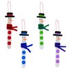 4E's Novelty Christmas Snowman Stick Ornament Craft Kit (12 Pack) Bulk Christmas Crafts for Kids Toddlers 3-4 4-8 DIY Winter Arts and Craft Kit Activity Project