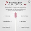 stila Stay All Day Liquid Lipstick, Sheer Matte Finish | Long-Lasting Color Wear, No Transfer or Bleed | Lightweight, Hydrating with vitamin E & Avocado Oil for Soft Lips | 0.10 Fl. Oz., Sheer Patina