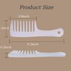 Mini Wide Tooth Comb,Small Travel Purse Comb Hair Detangling Comb Brush for Curlies Portable Care Handgrip Comb Shower Comb Travel Combs -Best Styling Comb for Men Women Curly Long hair (Clear White)