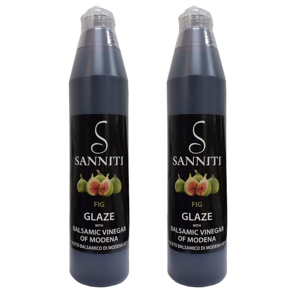 Sanniti Italian Balsamic Vinegar FIG Glaze, 12.9 Ounce (Pack of 2)