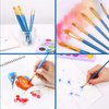Acrylic Paint Brush Set, 5 Packs / 50 pcs Nylon Hair Brushes for All Purpose Oil Watercolor Painting Artist Professional Kits