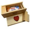 Puzzle Box Enigma Heart Secret - Money and Gift Card Holder in a Wooden Magic Trick Lock with Hidden Compartment Piggy Bank Brain Teaser Game