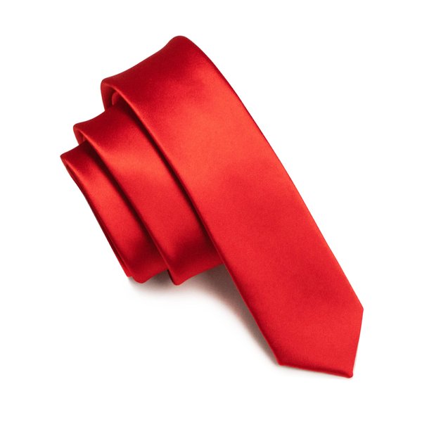 RBOCOTT Red Skinny Tie Slim Necktie for Men Party and Business