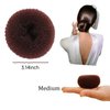 6pcs Coffee Hair Bun Maker, Ring Style Bun Instant Hair Bun Shaper Tool for Short and Thin Hair Crown Shapers Accessories. (medium, 3.14inch)